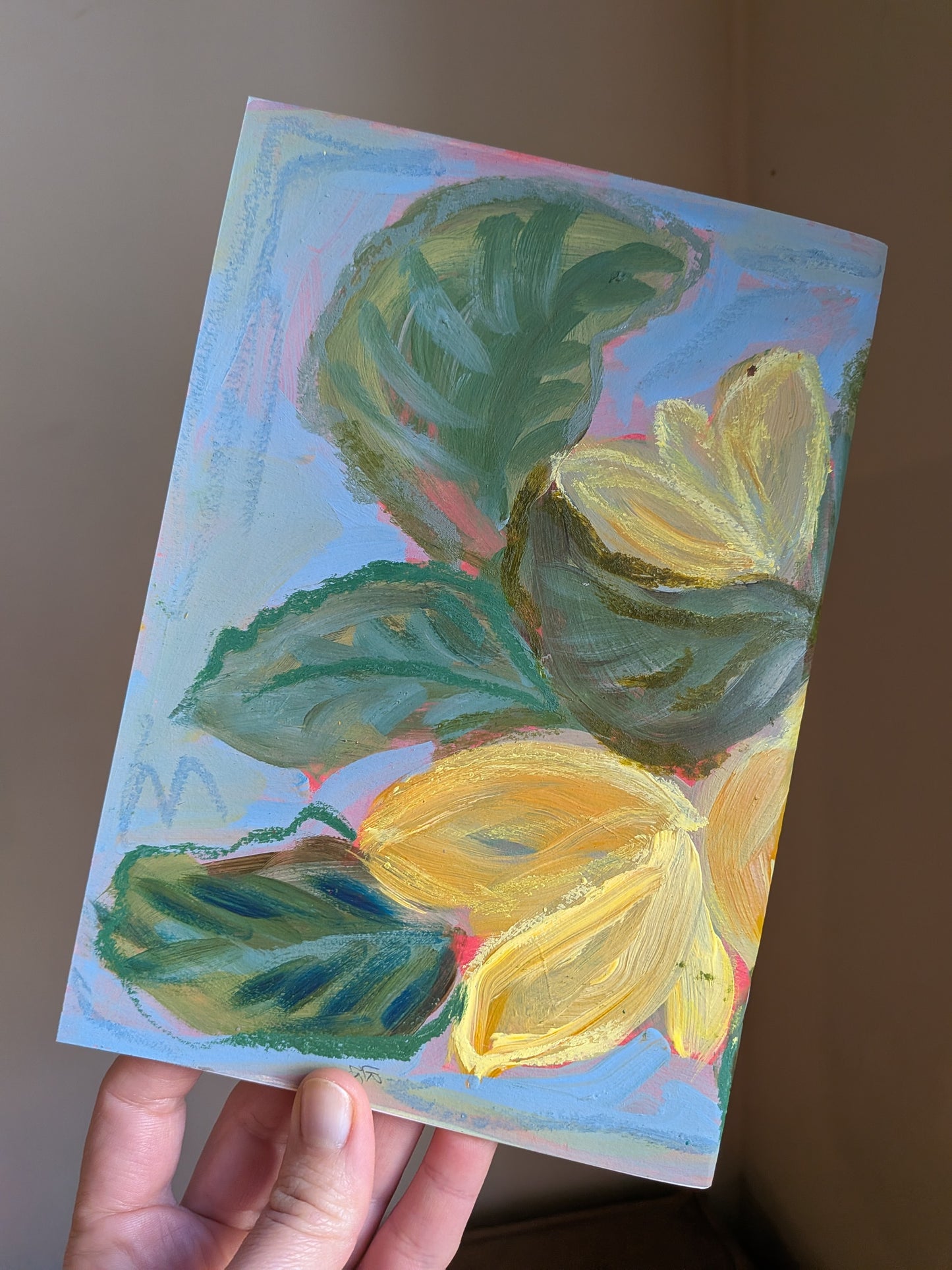 Handpainted notebook / journal / sketchbook