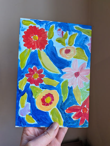 Handpainted notebook / journal / sketchbook