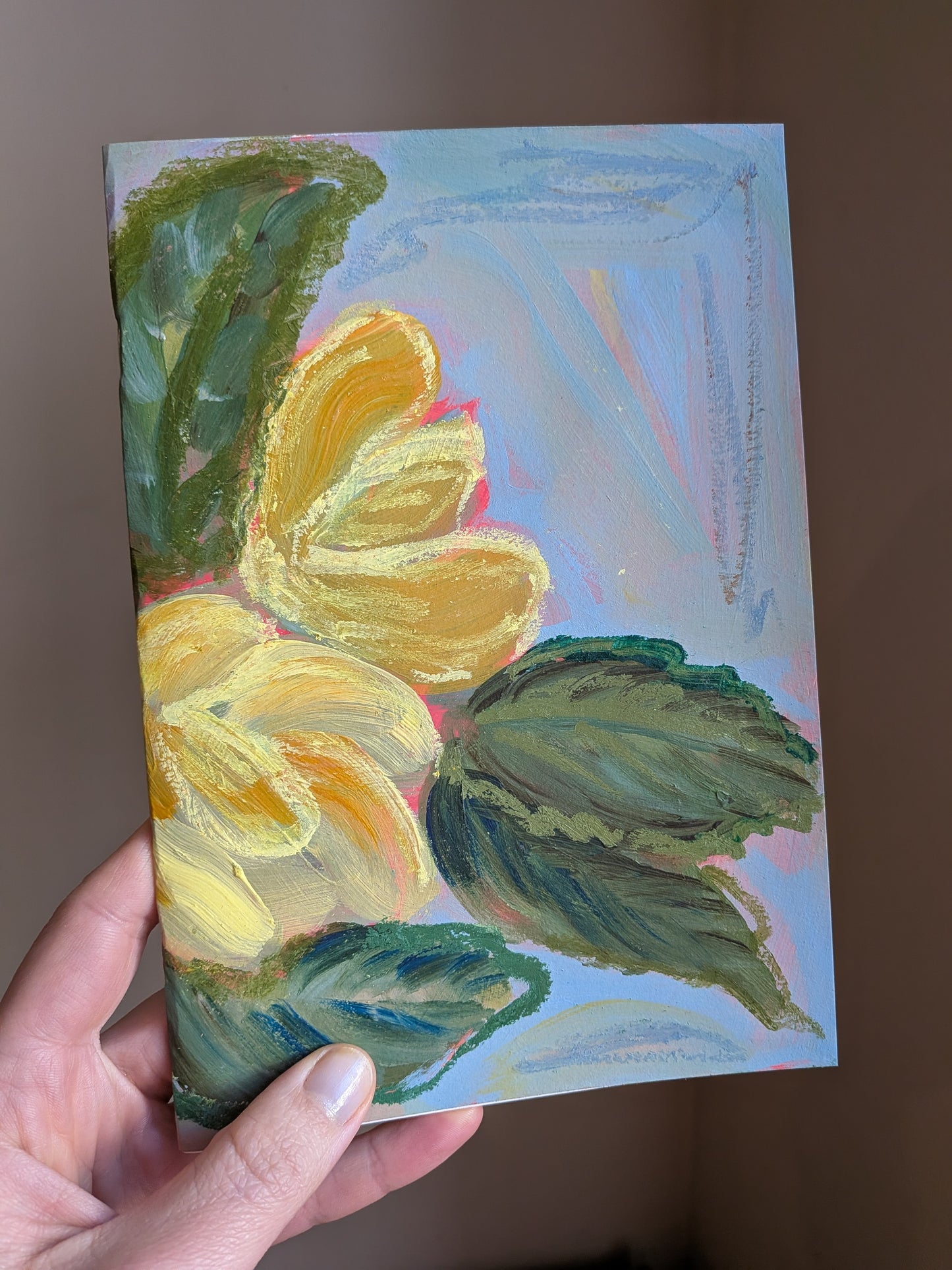 Handpainted notebook / journal / sketchbook
