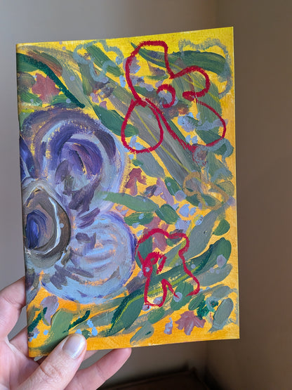 Handpainted notebook / journal / sketchbook